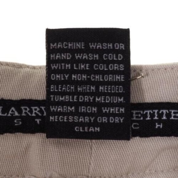 Larry Levine Womens Cropped Pants 8P Tan Khaki Empbroidered Stretchy - Picture 9 of 9